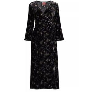 NWT Johnny Was Stardust Velvet Wrap Dress